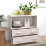 Voir la diapositive 3 : VIDAXL Buffet HAMAR Blanc 85x35x80 cm Bois massif de pin