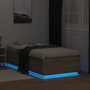 Voir la diapositive 4 : VIDAXL Cadre de lit avec LED sans matelas chene sonoma 90x190 cm