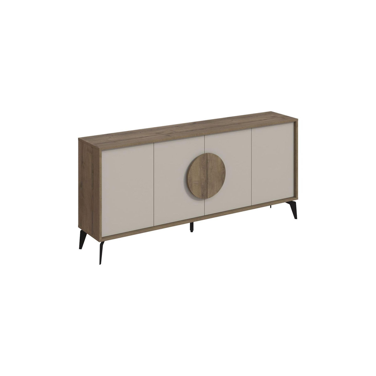 Habitat et Jardin Buffet en bois  Gora Wide  - 180 x 36 x 82 cm - Crème