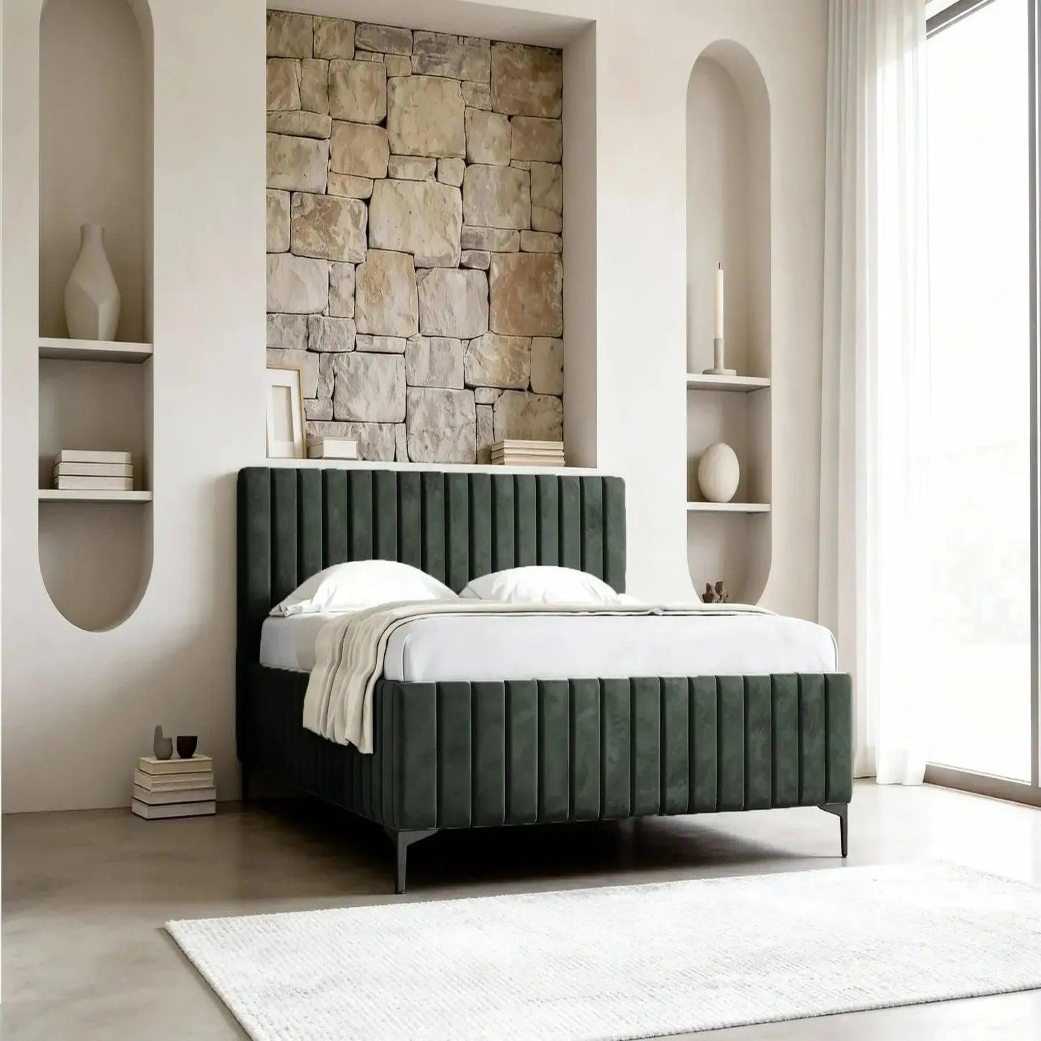 Voir la diapositive 5 : CASANOVA PARIS Eden - lit coffre tissu velours