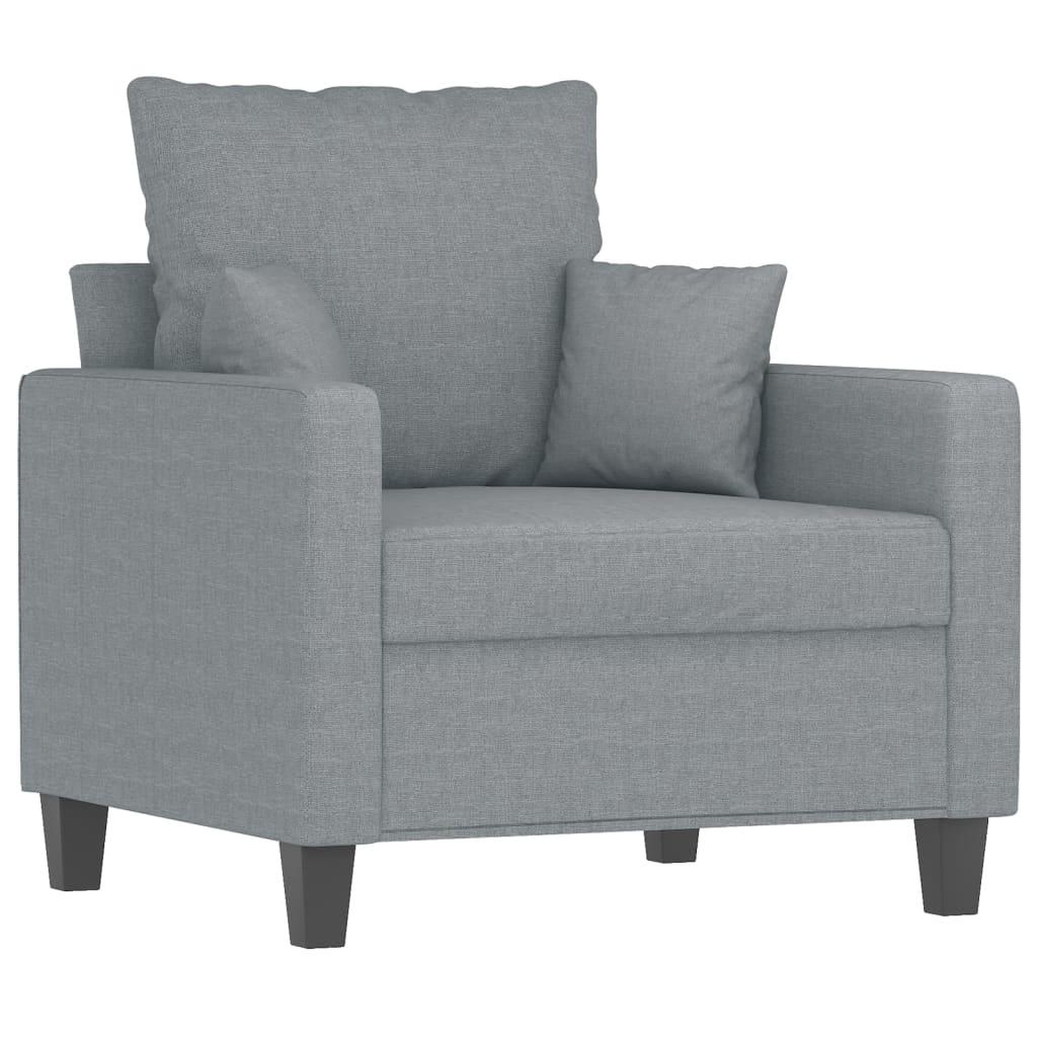 Voir la diapositive 5 : VIDAXL Ensemble de canapes 3 pcs coussins gris clair tissu