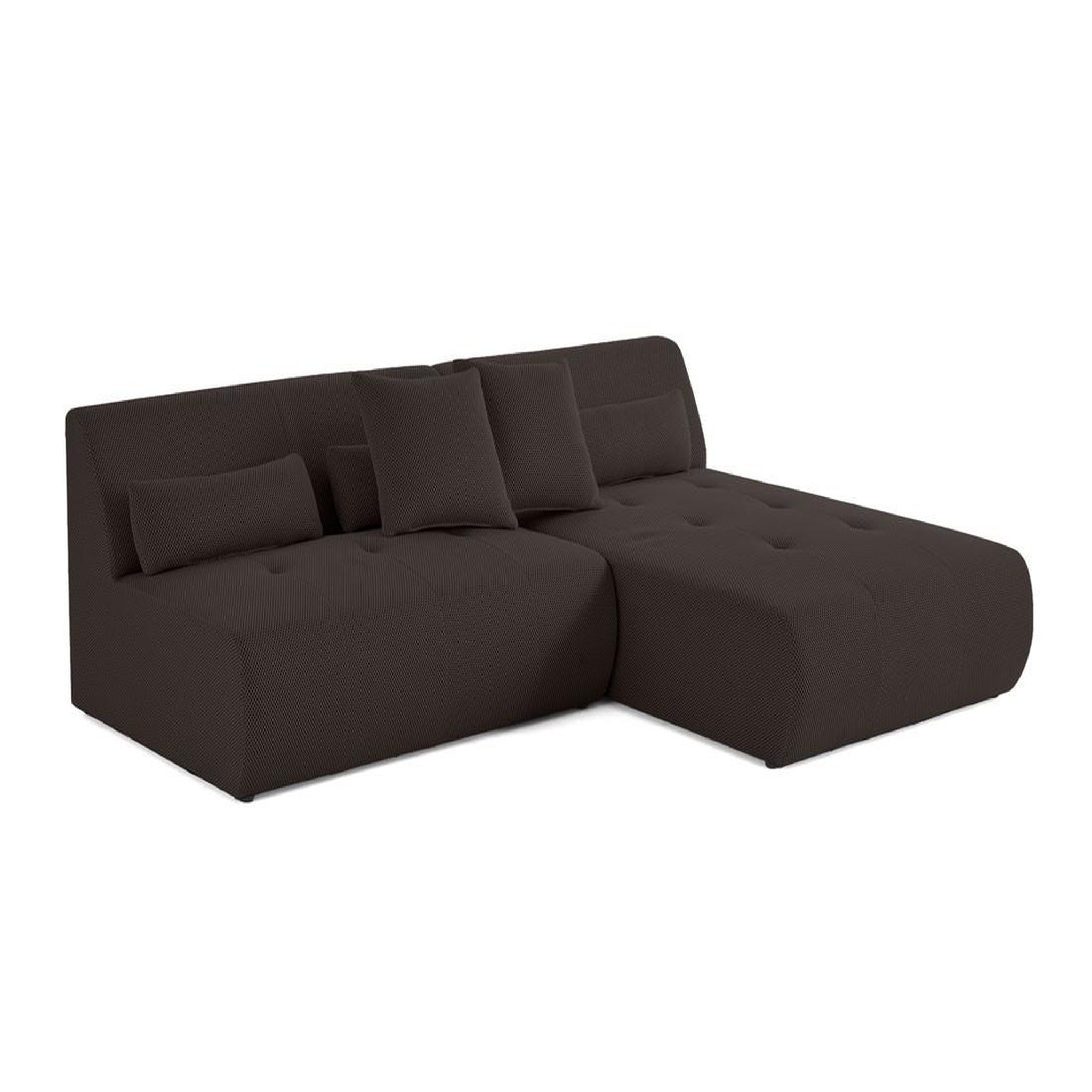 Voir la diapositive 3 : LISA DESIGN Onyx - canapé modulable d'angle réversible 4 places - en tissu mailles 3d