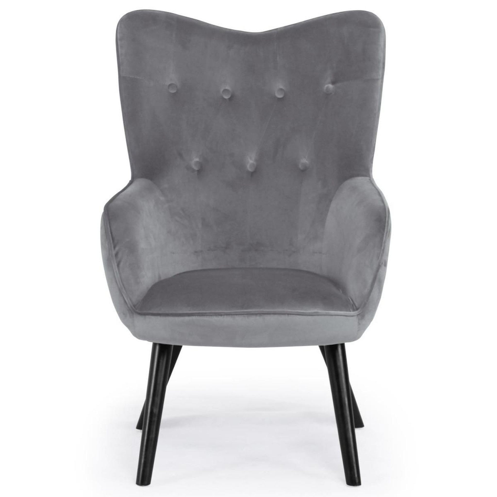Voir la diapositive 6 : Paris Prix Fauteuil Design en Velours  Artic  100cm Gris