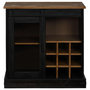 Voir la diapositive 3 : VIDAXL Buffet HALDEN porte coulissante noir 80x40x80 cm bois massif