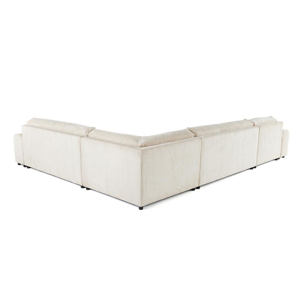 LISA DESIGN Garance - canapé modulable d'angle droit - 8 places - en velours côtelé