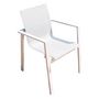 Voir la diapositive 2 : DCB GARDEN Fauteuil de jardin empilable aluminium blanc MYKONOS