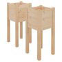 Voir la diapositive 2 : VIDAXL Jardinieres d'exterieur 2 pcs 31x31x70 cm bois de pin massif