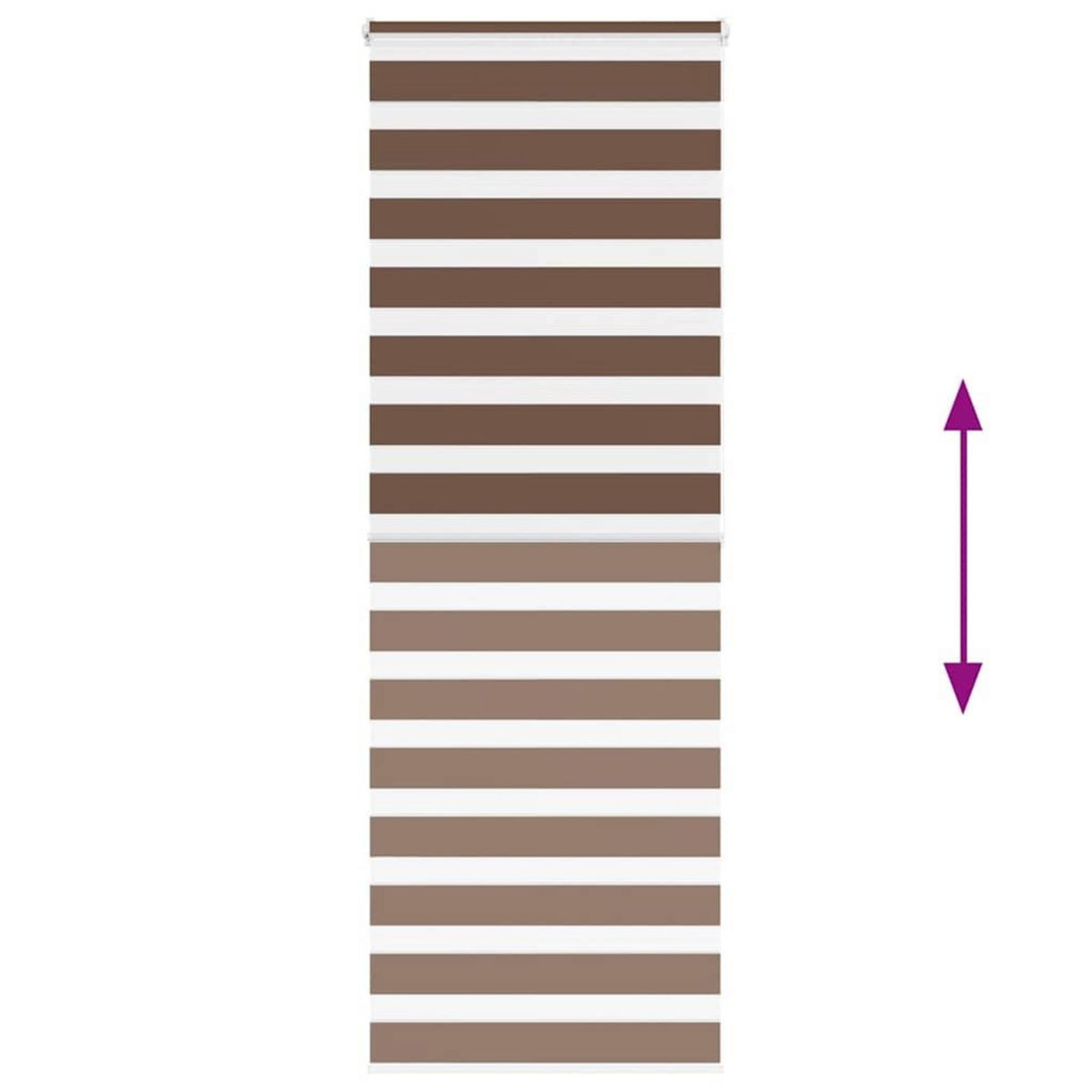 VIDAXL Store zebre marron 90x200 cm largeur du tissu 85,9 cm polyester