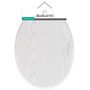 Voir la diapositive 4 : Douceur d'Intérieur Abattant WC MDF charnières métal effet bois Strata blanc