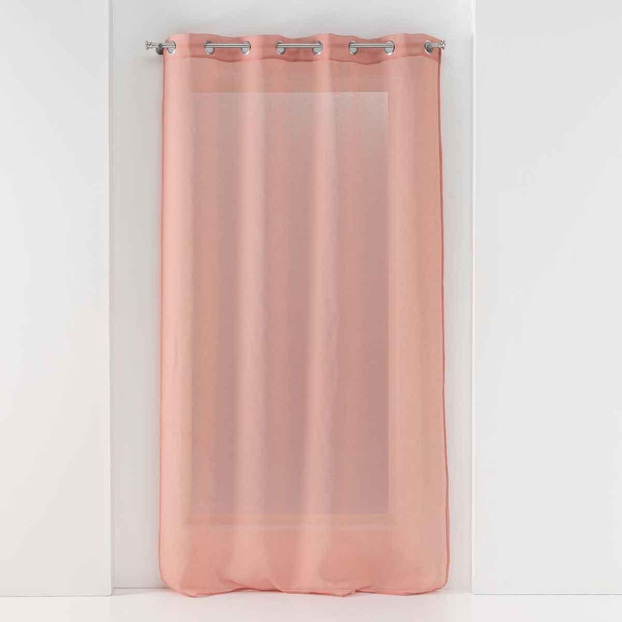Voir la diapositive 1 : Douceur d'Intérieur Rideau Voilage à Œillets  Sandra  140x180cm Rose