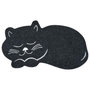 Voir la diapositive 1 : Paris Prix Tapis de Repas pour Chat  Feutrine  60cm Noir