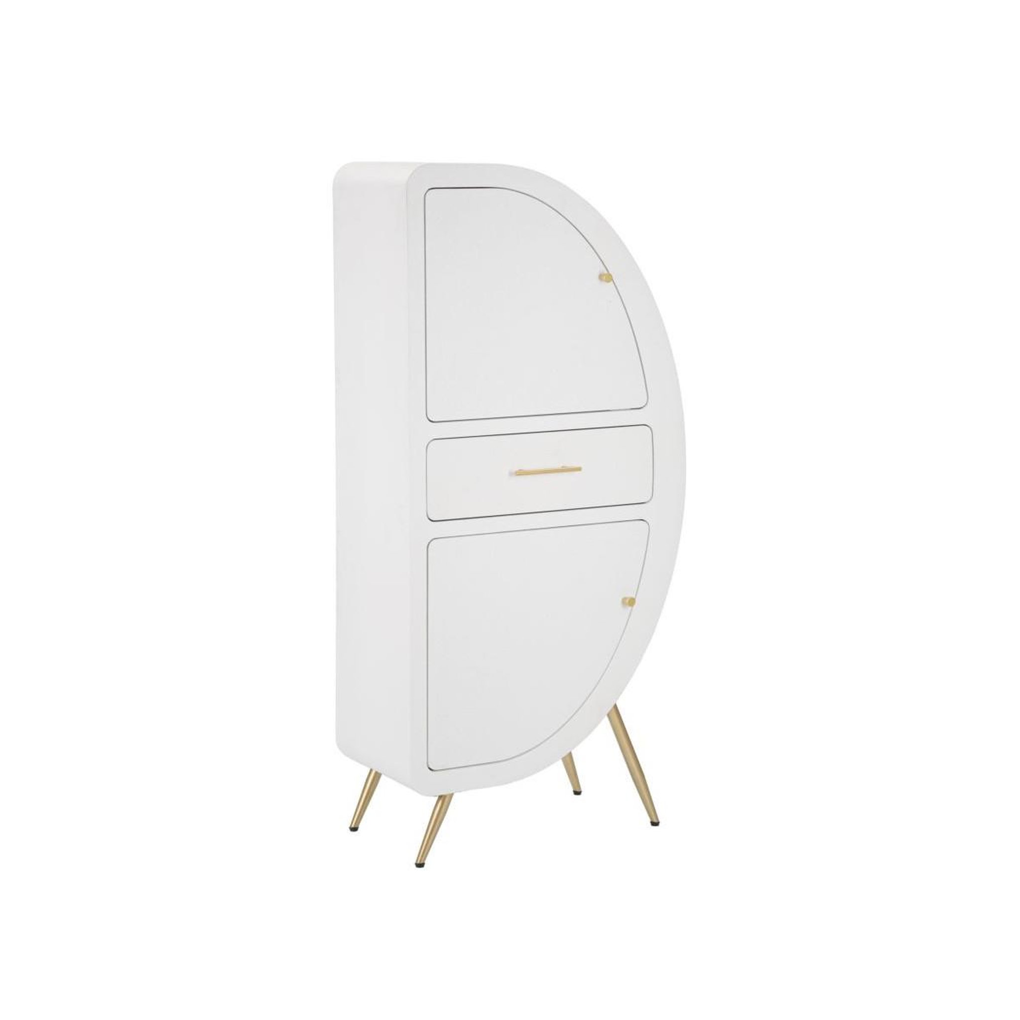 Paris Prix Armoire 2 portes design  venus  133cm blanc & or