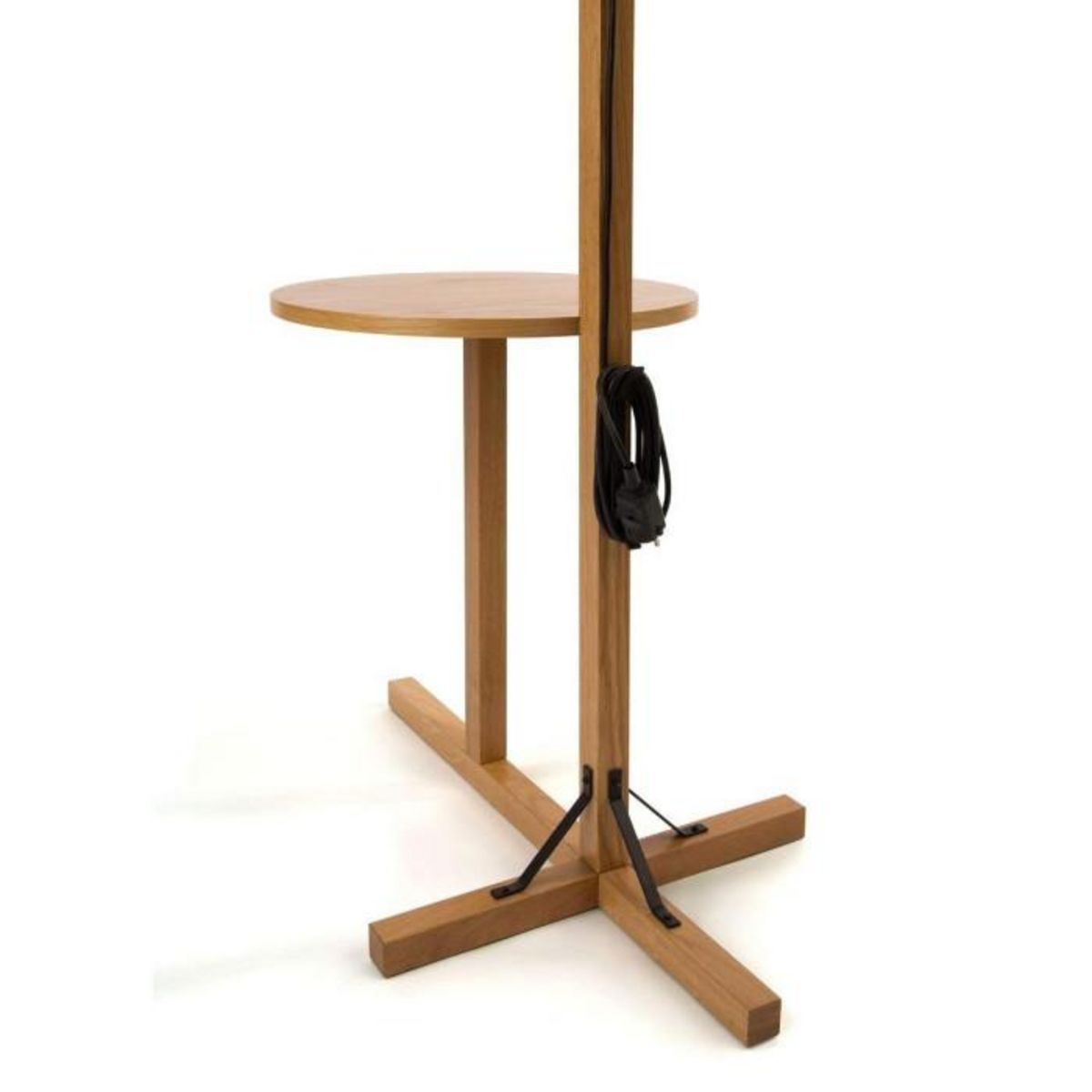 Paris Prix Lampadaire Design avec Table d'Appoint  Floor  199cm Chêne & Noir