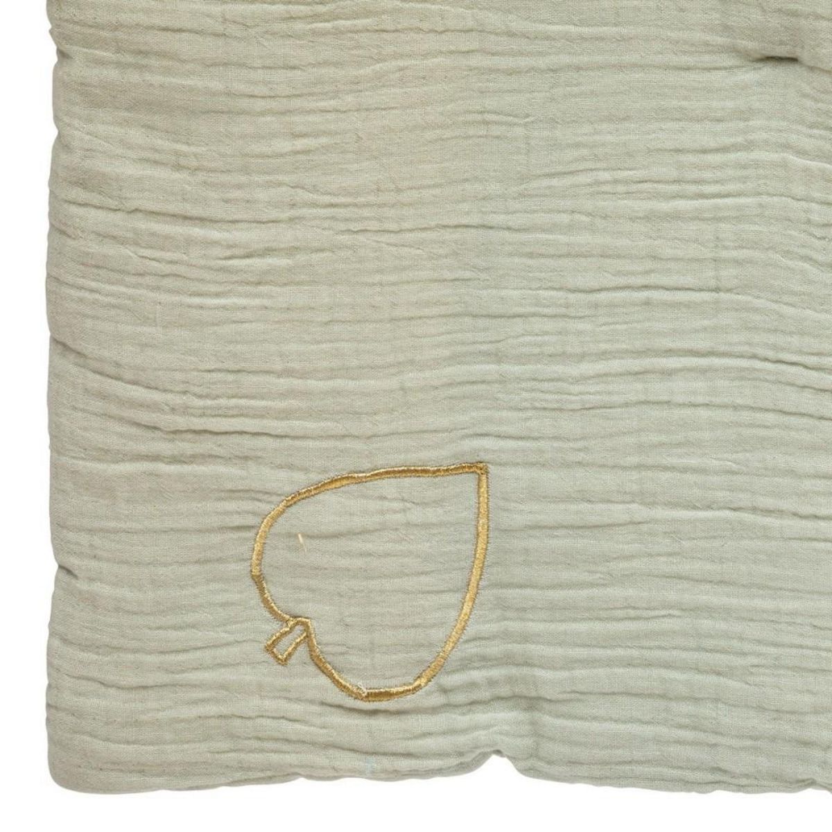 ATMOSPHERA Édredon gaze de coton 100x140 vert