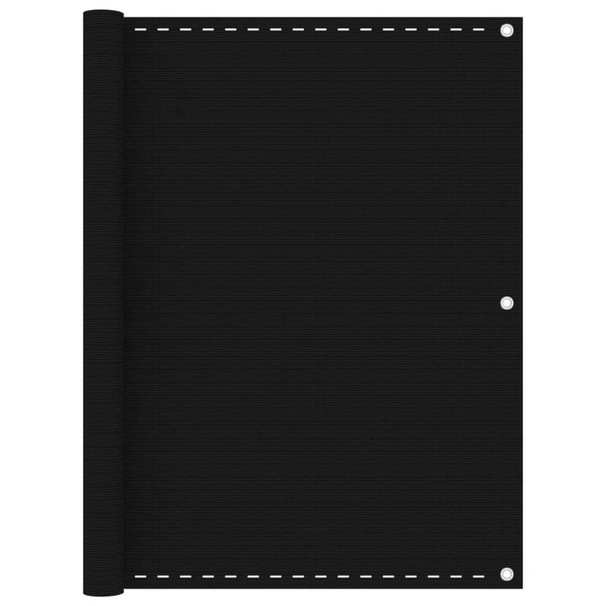 VIDAXL Ecran de balcon Noir 120x300 cm PEHD