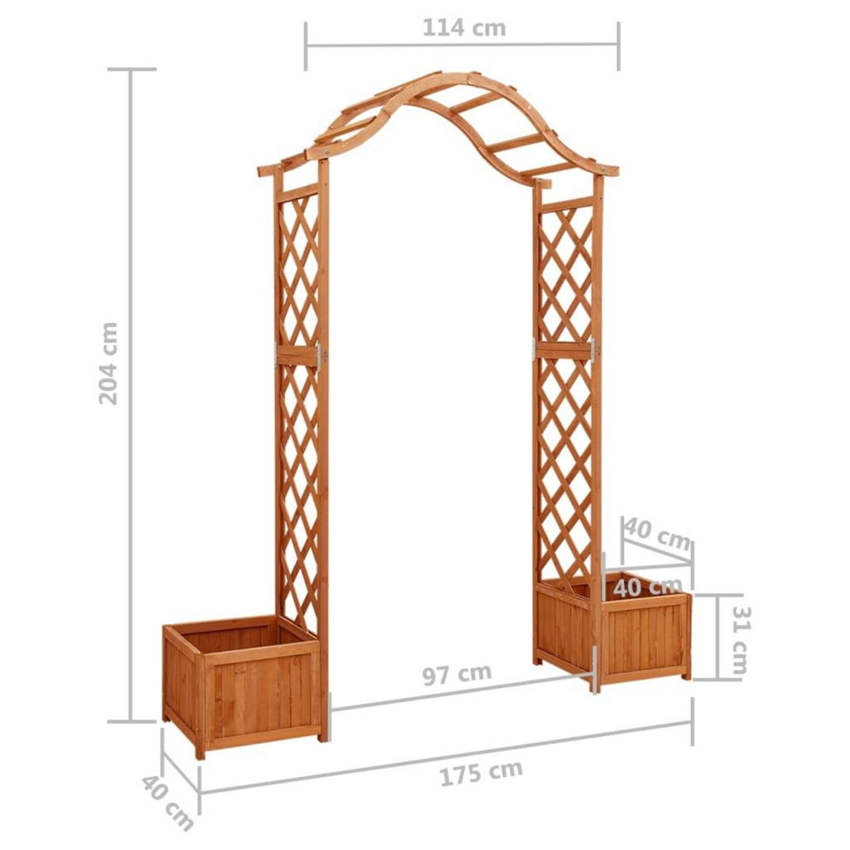VIDAXL Pergola de jardin avec jardiniere Bois pin massif
