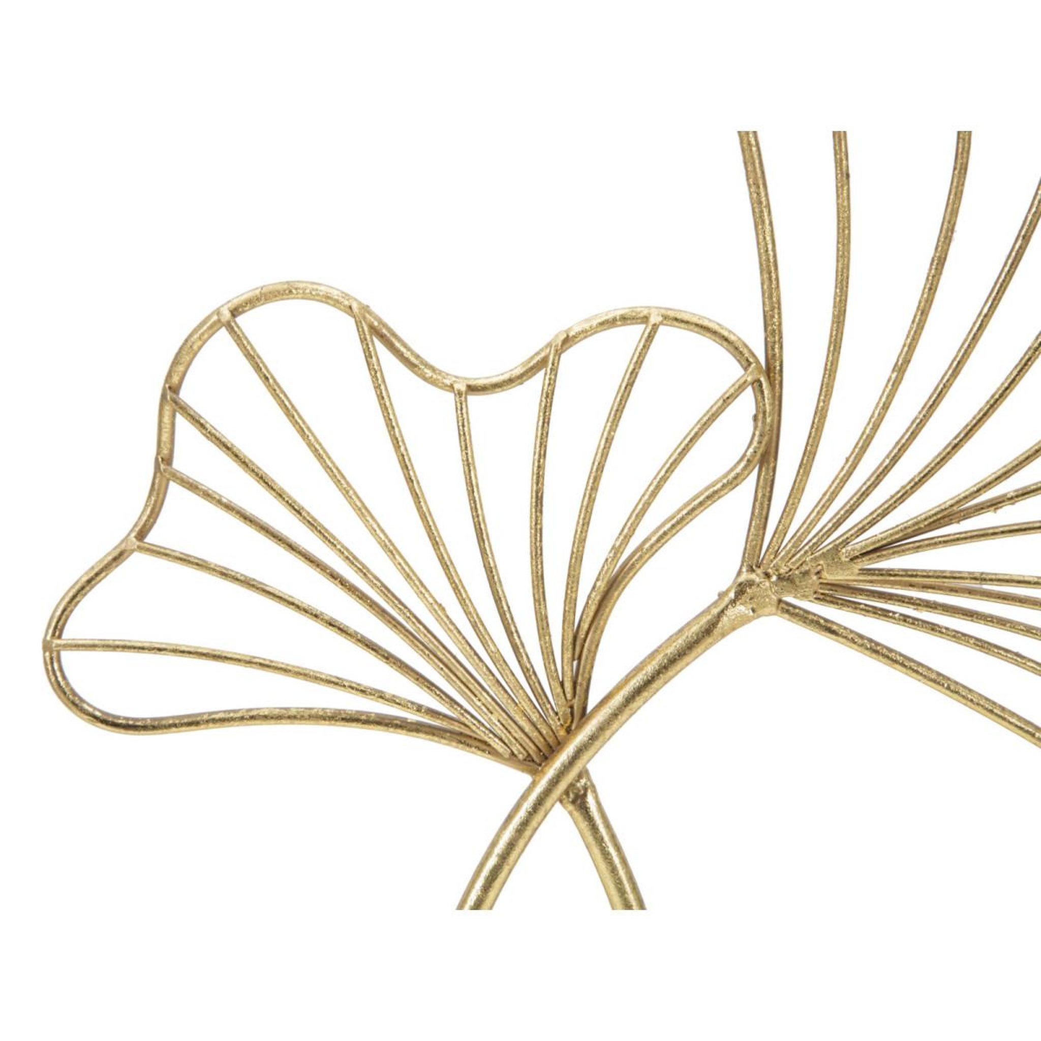 Voir la diapositive 3 : Paris Prix Objet déco en métal  feuilles  35cm or