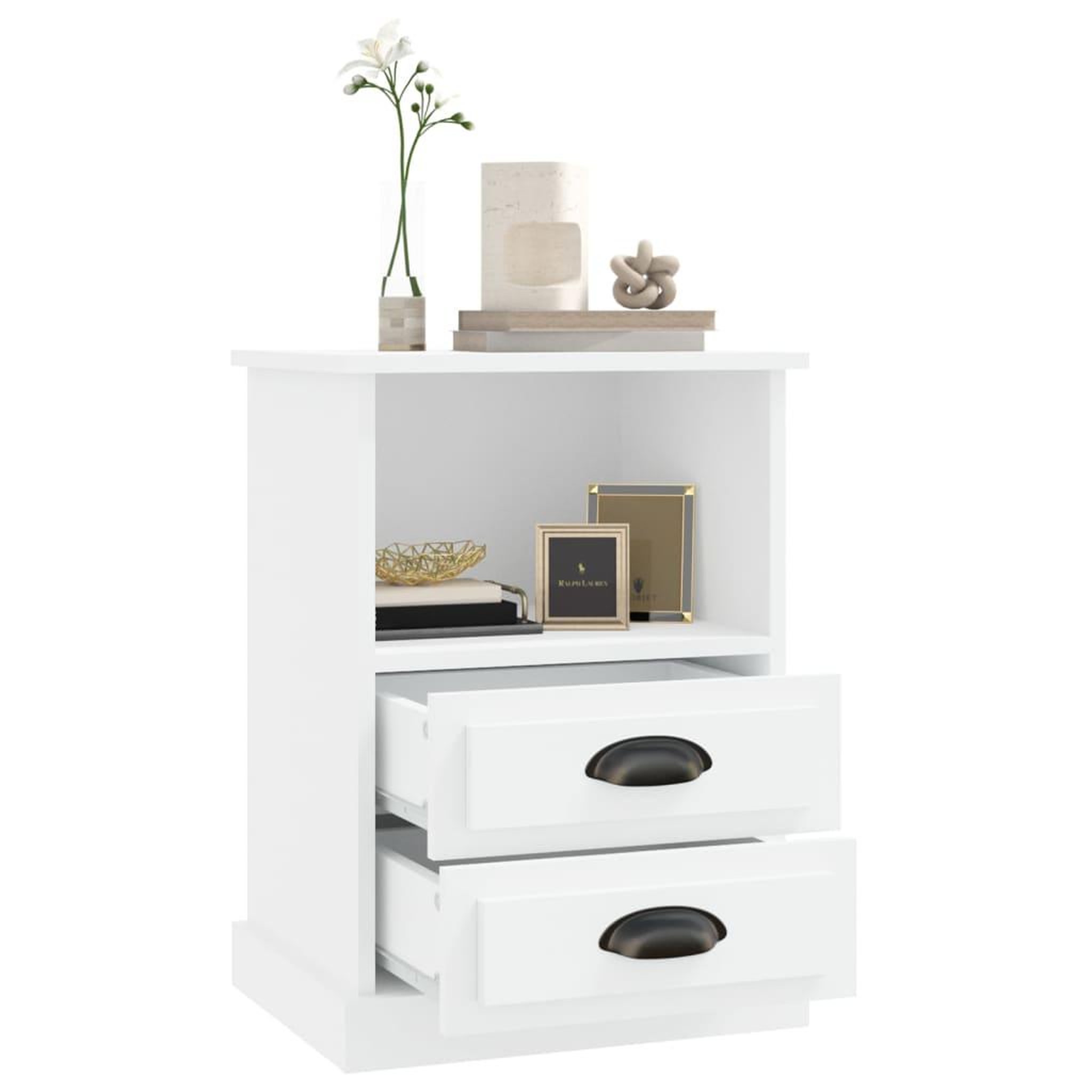 Voir la diapositive 5 : VIDAXL Table de chevet blanc 43x36x60 cm