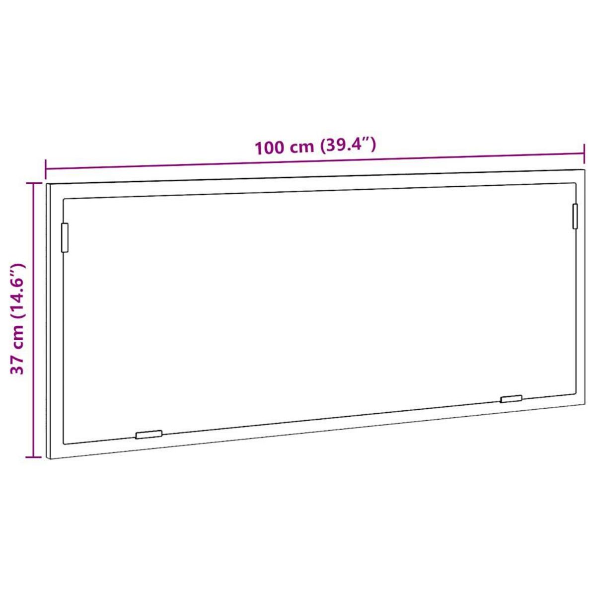 VIDAXL Miroir de salle de bain a LED chene marron bois d'ingenierie