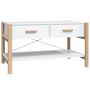 Voir la diapositive 2 : VIDAXL Table basse Blanc 82x48x45 cm Bois d'ingenierie
