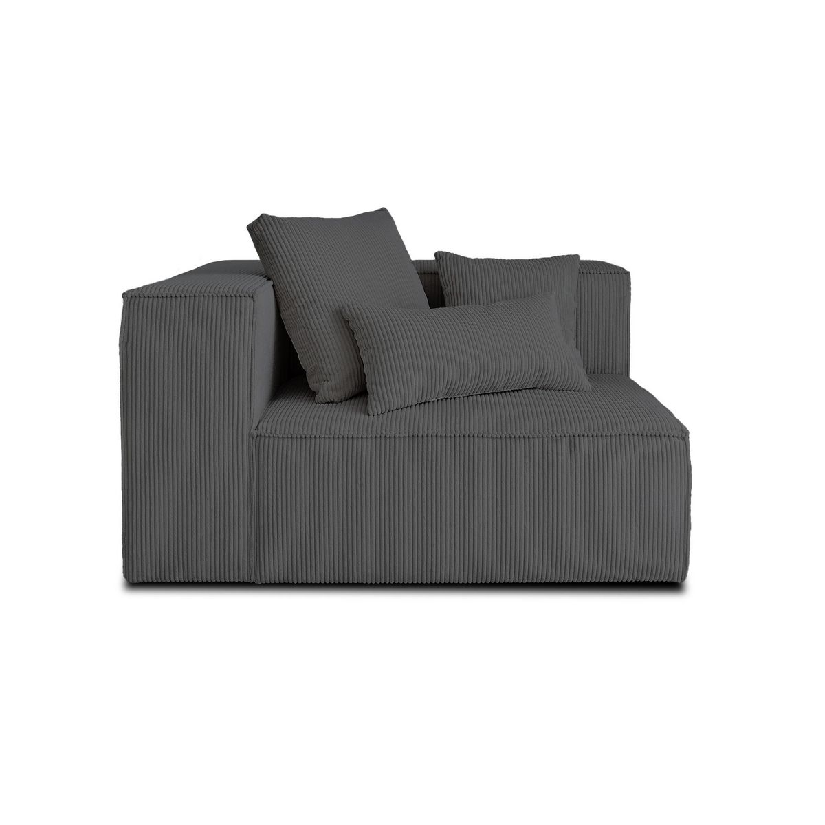 LISA DESIGN Colombine - module d'assise gauche - en velours côtelé