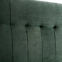 Voir la diapositive 4 : MARCKONFORT Tête de lit tapissée Napoles 160x100 cm Vert, Velours, Pieds en Bois