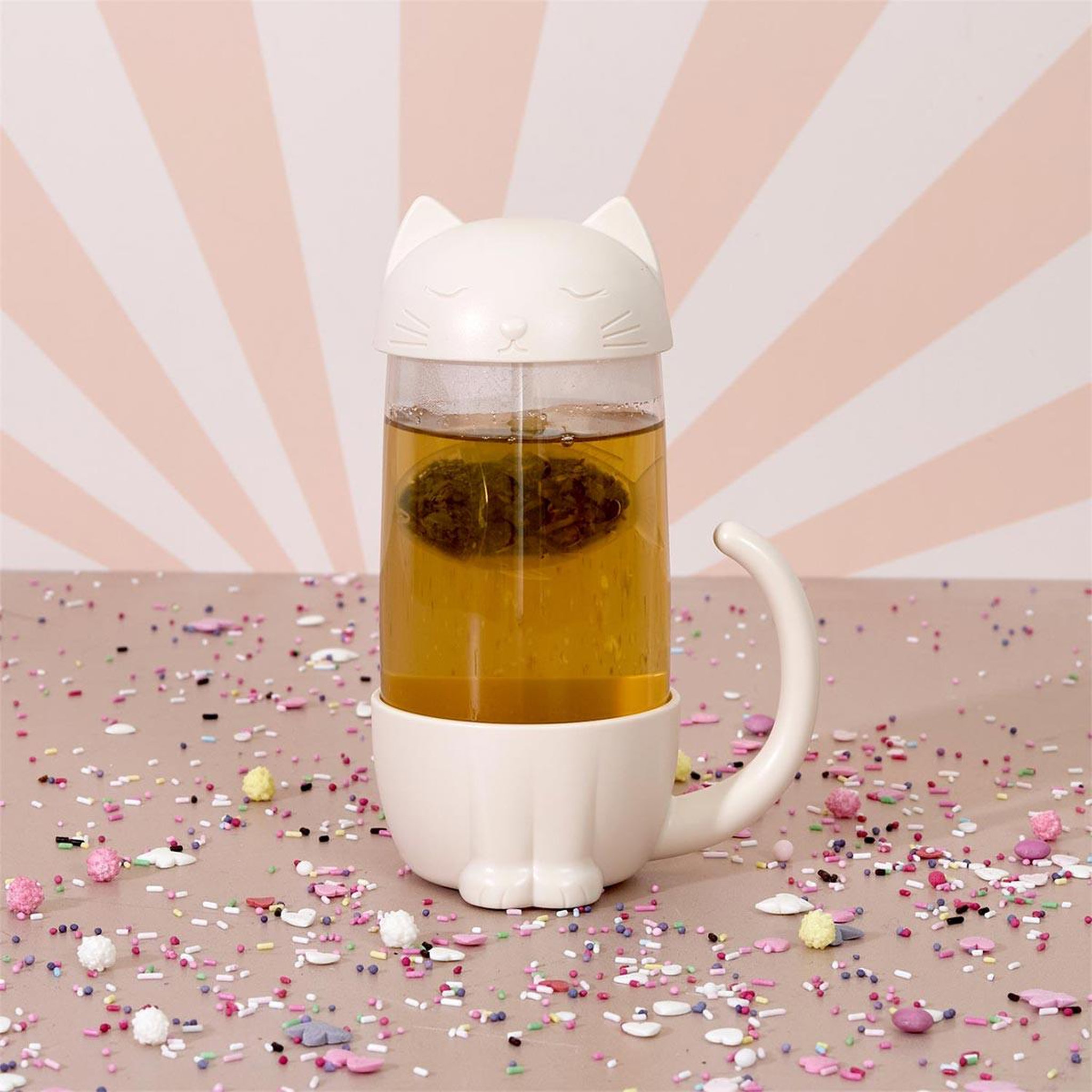 Voir la diapositive 4 : The concept Factory Mug Infuseur à Thé  Poisson Chat  30cl Blanc