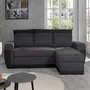 Voir la diapositive 3 : BEST MOBILIER Milan - canapé d'angle réversible - 4 places - convertible avec coffre - en simili et tissu