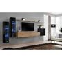 Voir la diapositive 2 : Paris Prix Ensemble Meuble TV  Switch Lamel XI  330cm Naturel & Noir