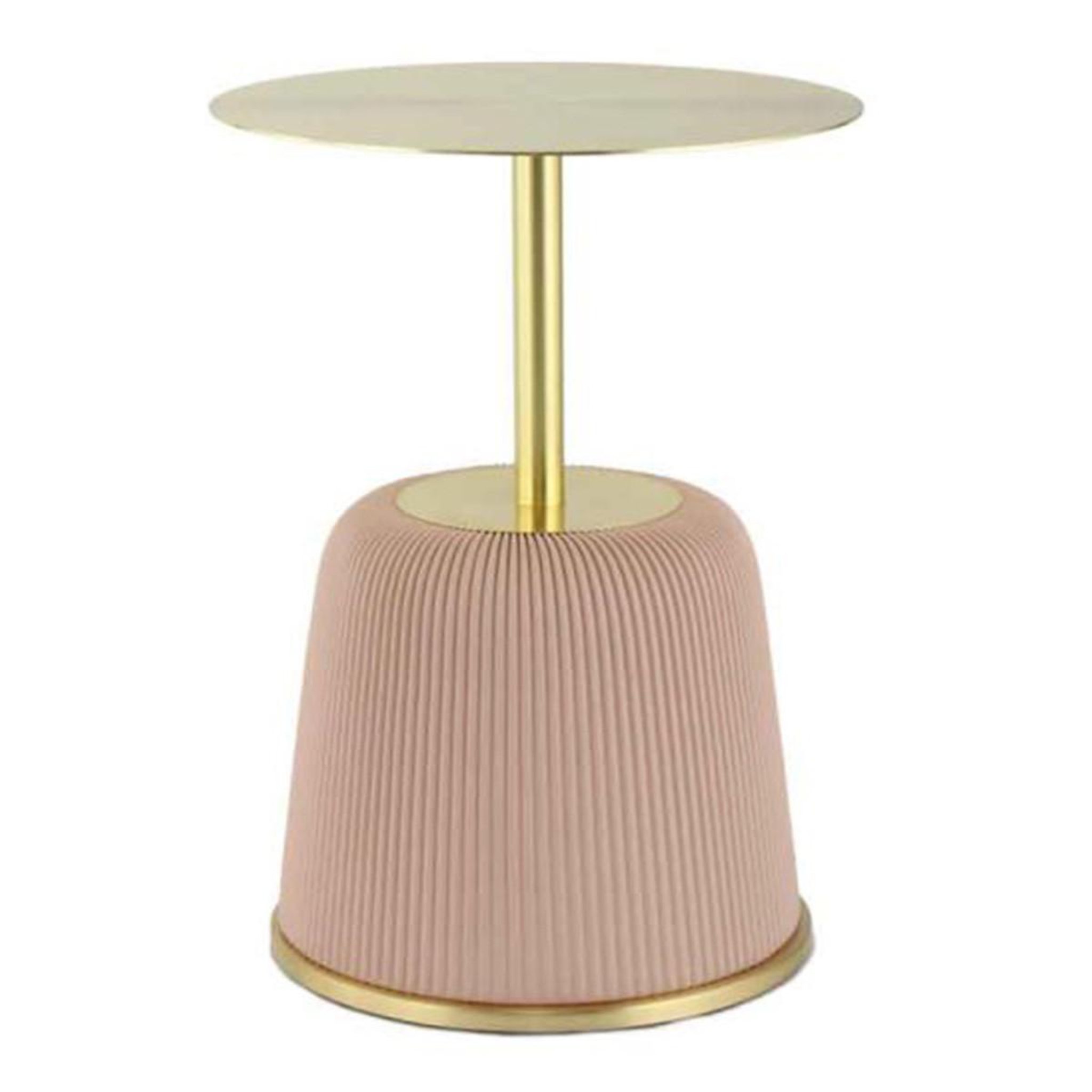 Voir la diapositive 2 : Paris Prix Table d'appoint design  jokai  60cm rose & or