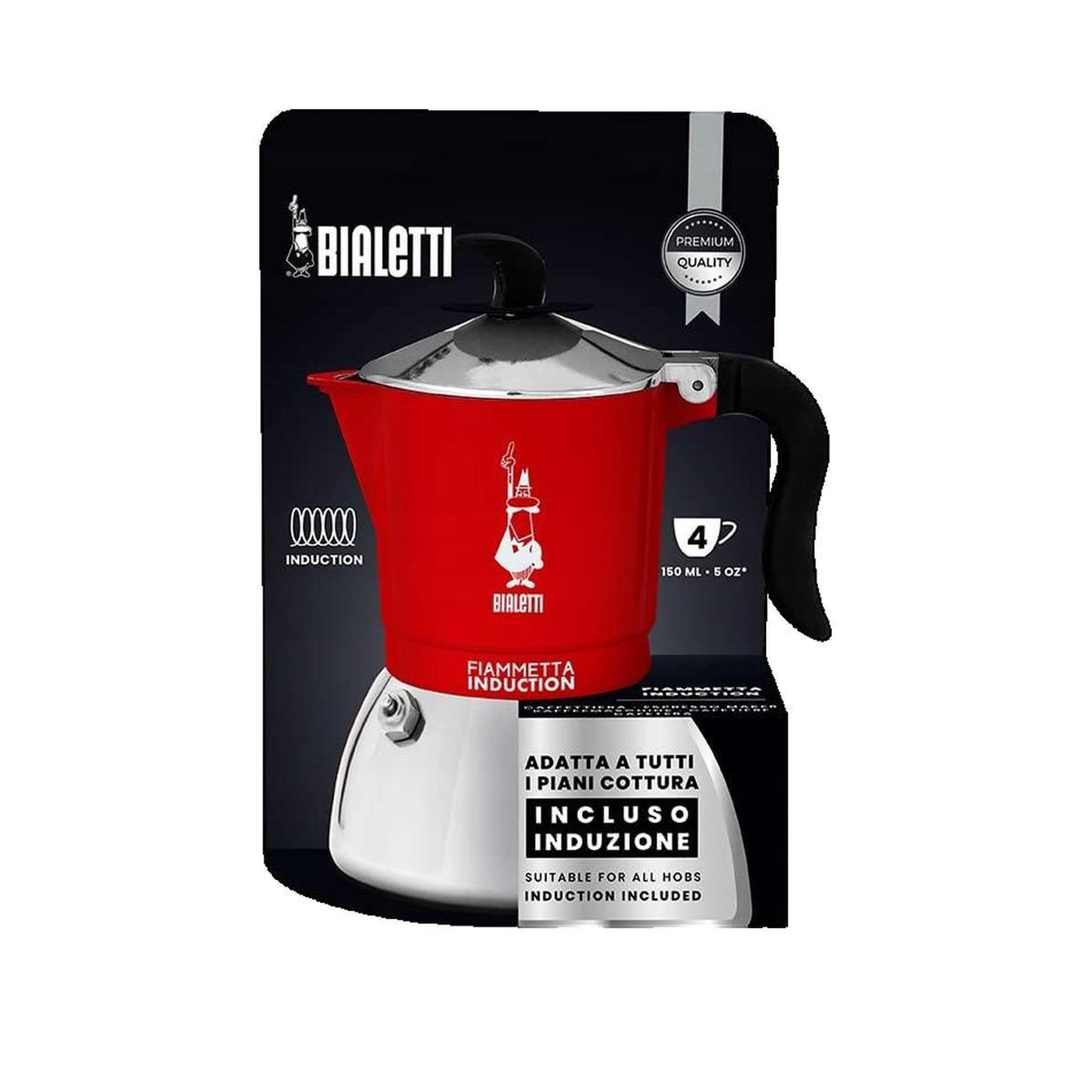 Voir la diapositive 3 : BIALETTI Cafetière Bialetti La Fiammetta rouge pour induction