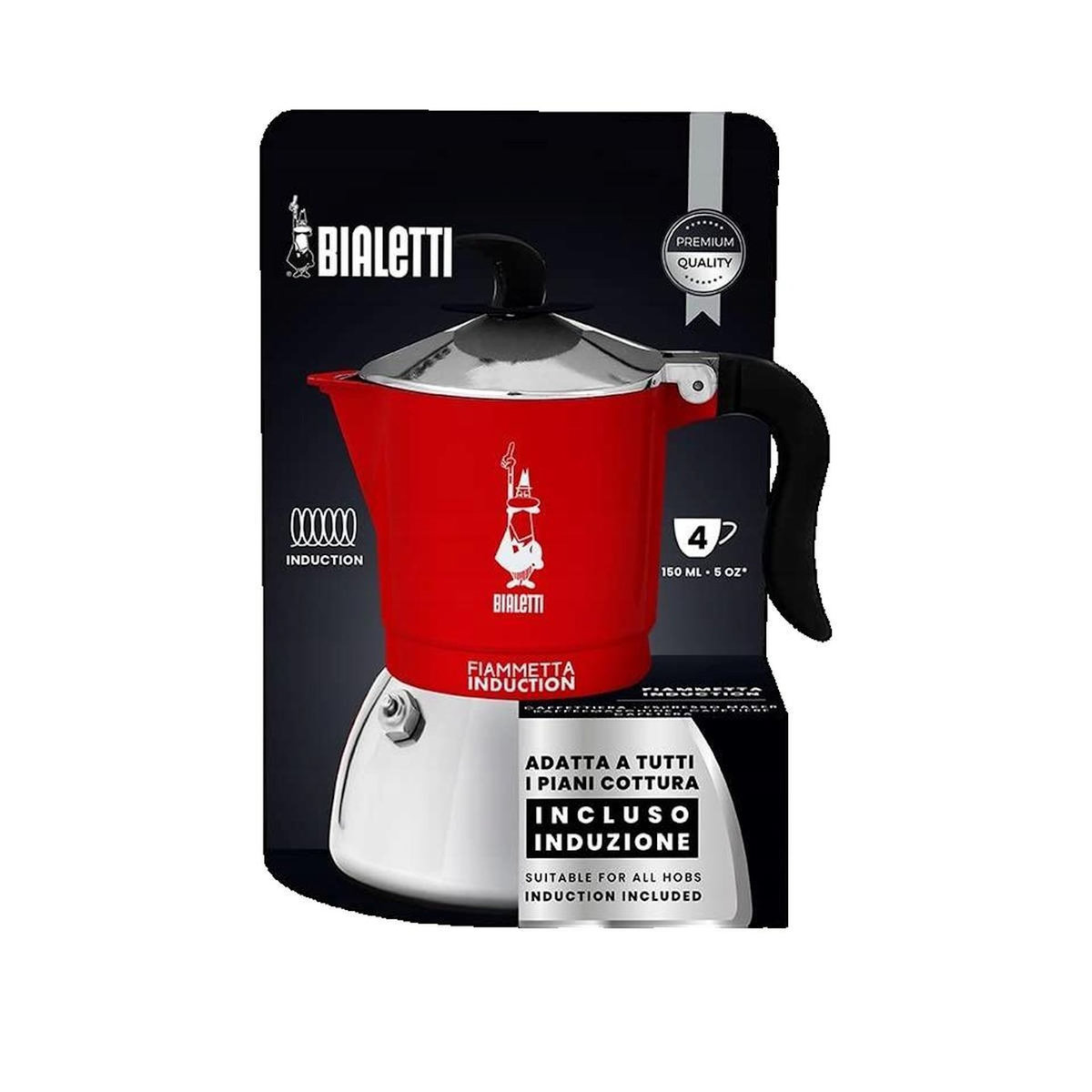 BIALETTI Cafetière Bialetti La Fiammetta rouge pour induction