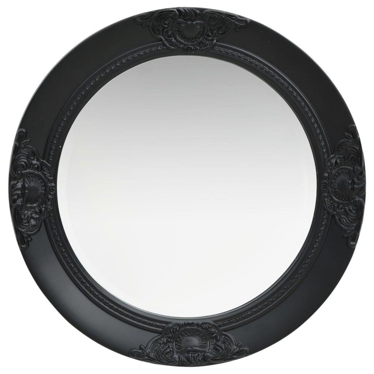 VIDAXL Miroir mural style baroque 50 cm noir