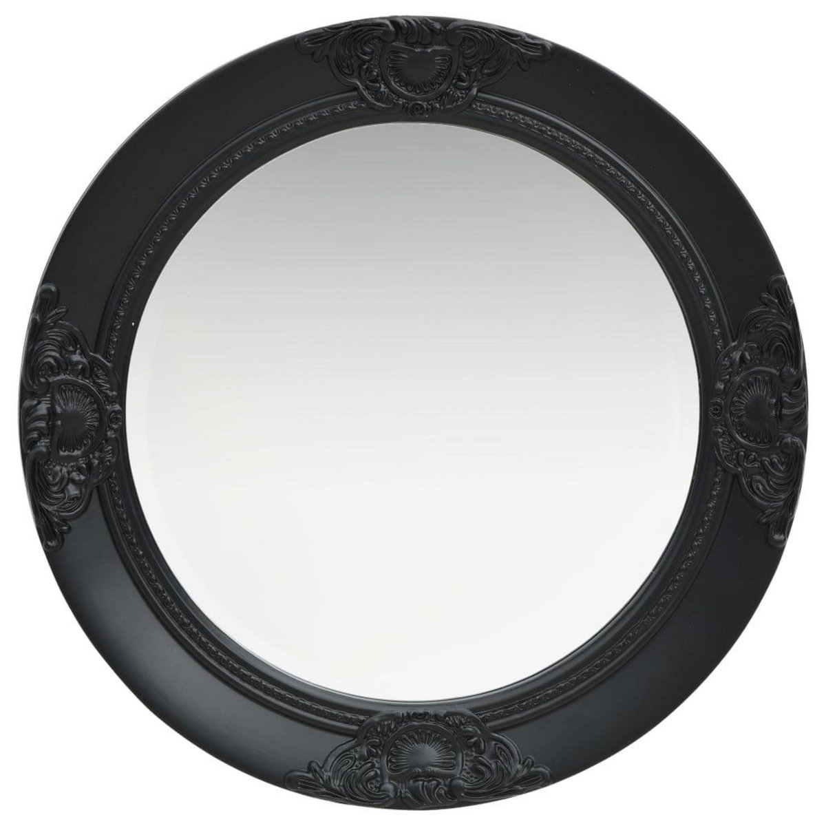 VIDAXL Miroir mural style baroque 50 cm noir