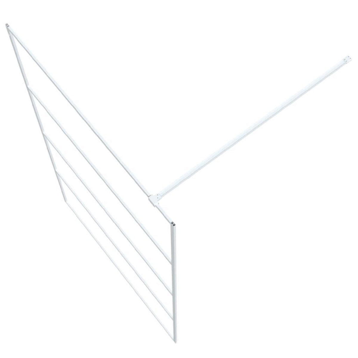 VIDAXL Paroi de douche Blanc 115x195 cm Verre ESG transparent