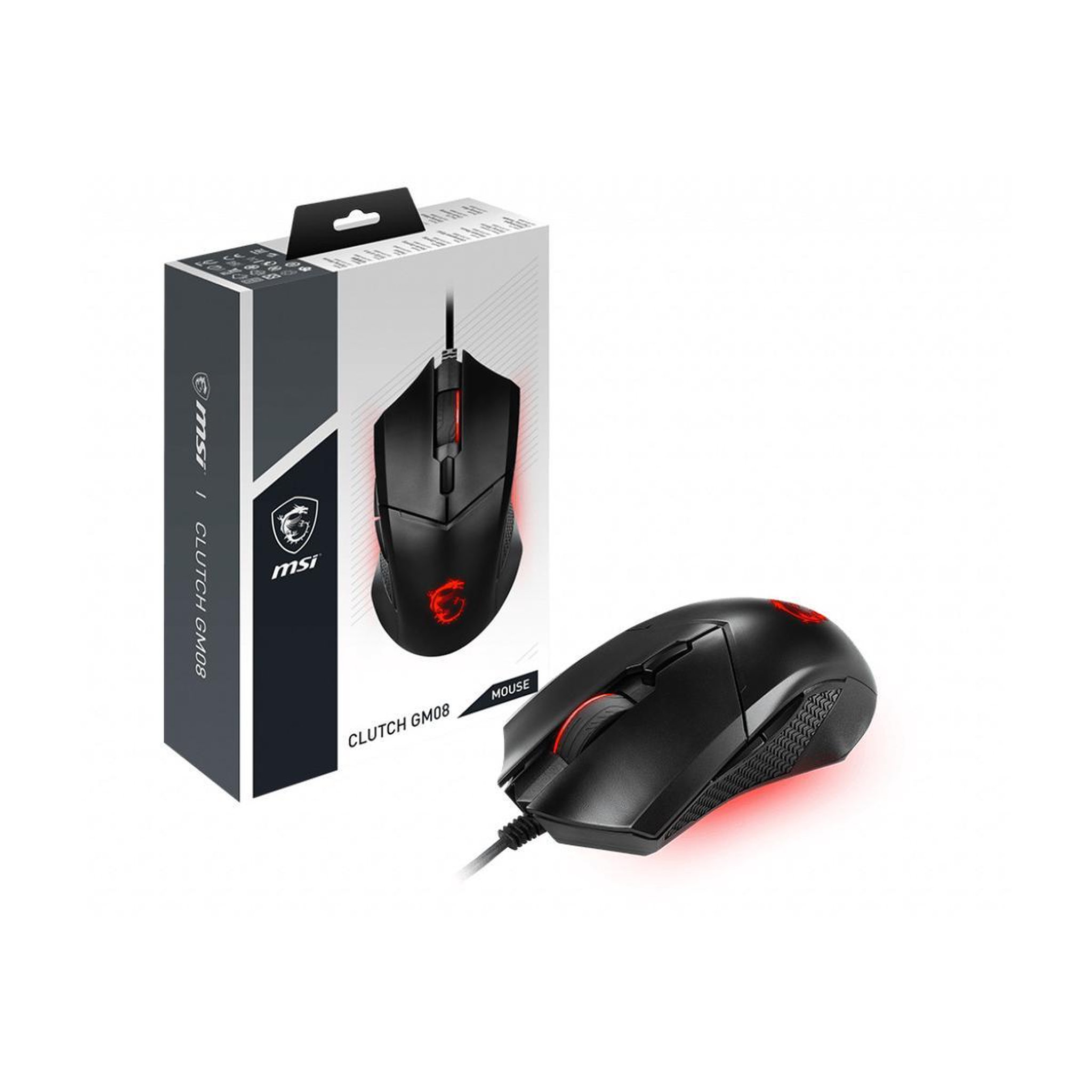 Voir la diapositive 2 : MSI Souris Gaming filaire Msi Clutch GM08 Noir