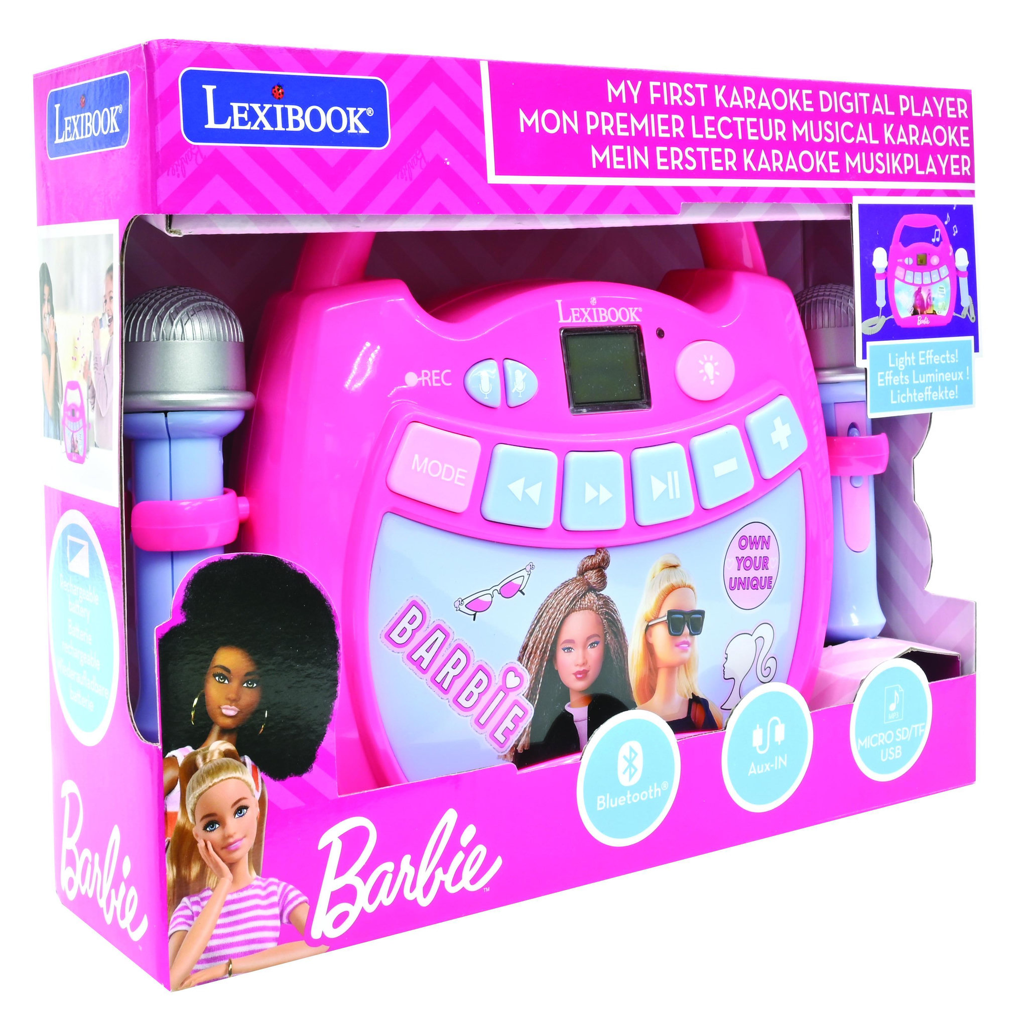 Voir la diapositive 4 : Lexibook Enceinte Bluetooth Barbie avec micros