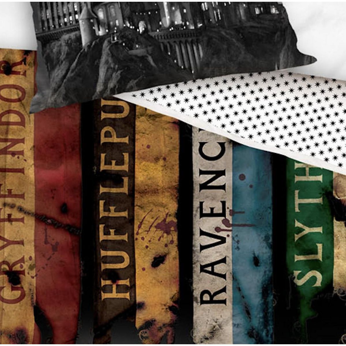 Home collection Parure housse de couette 140x200cm 100%coton 57fils harry potter ecole