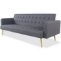 Voir la diapositive 3 : Paris Prix Canapé Convertible Design  Tybio  191cm Gris