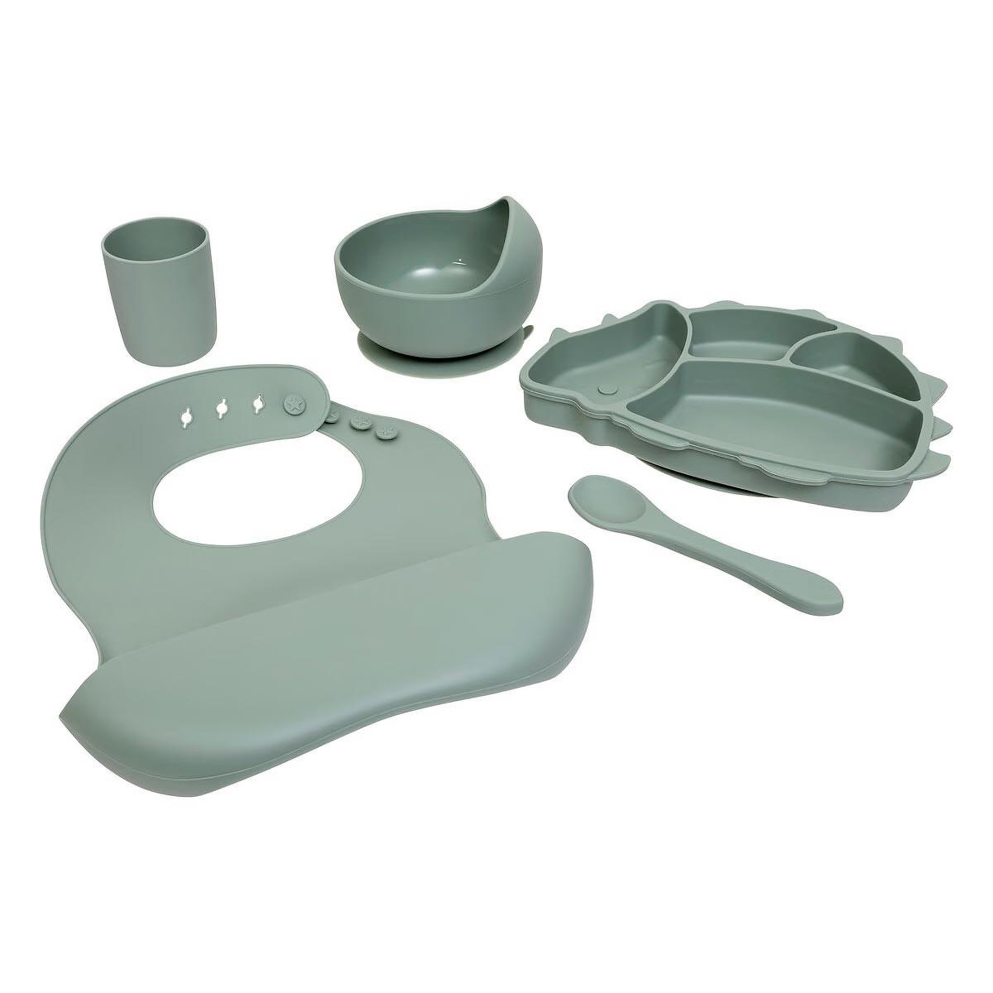 Voir la diapositive 1 : Atmosphera Kids Set de Repas 5 Pièces  Dino  27cm Vert