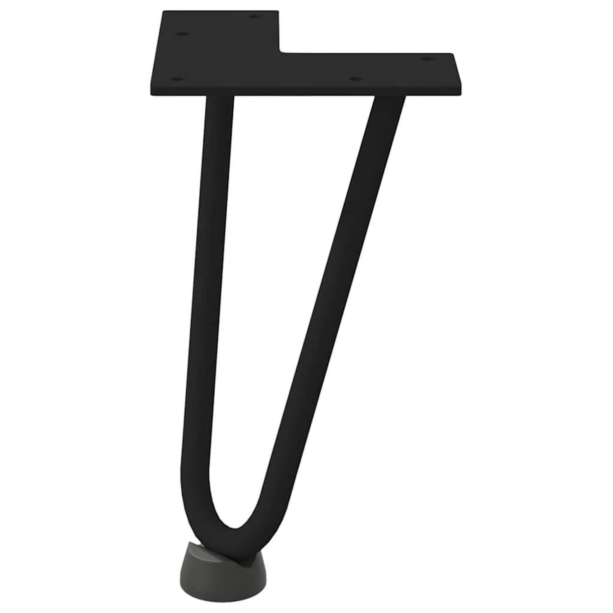 Voir la diapositive 5 : VIDAXL Pieds de table en forme d'epingle a cheveux 4 pcs noir 20 cm