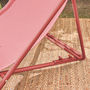 Voir la diapositive 3 : SWEEEK Lot de 4 chaises pliantes LIVORNO en acier / textilene. terracotta. 83 x 88 x 95 cm