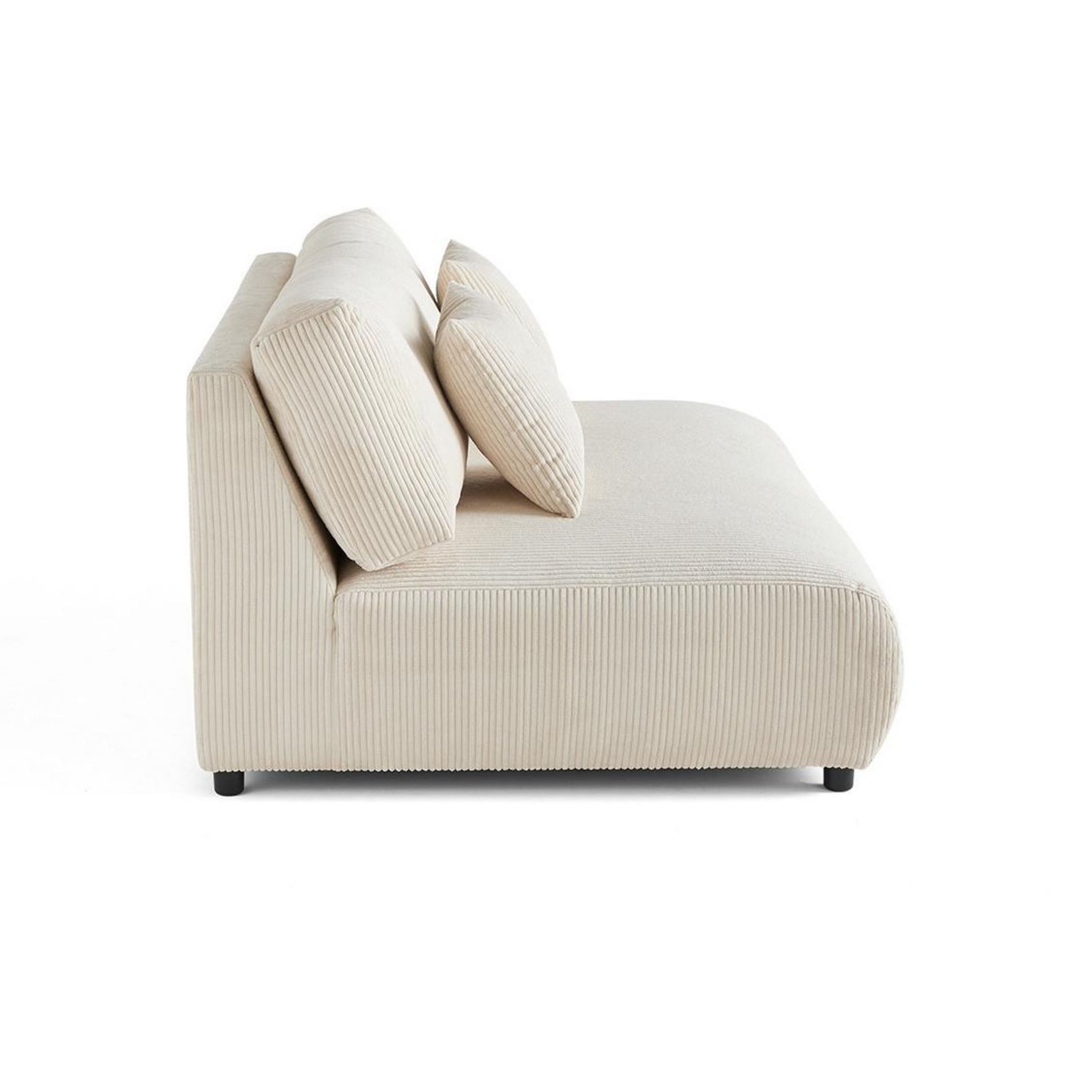 LISA DESIGN Garance - module d'assise 3 places - en velours côtelé