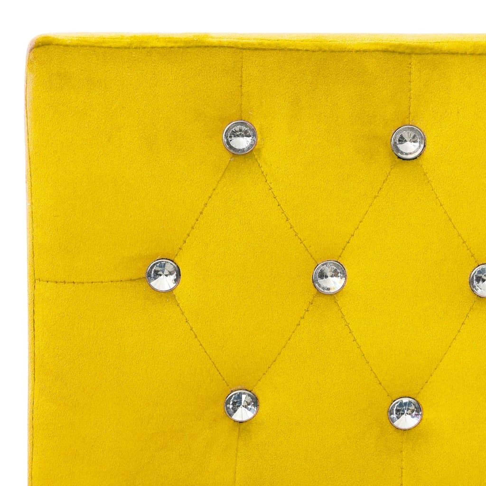 Voir la diapositive 5 : VIDAXL Banc 110 cm Jaune moutarde Velours
