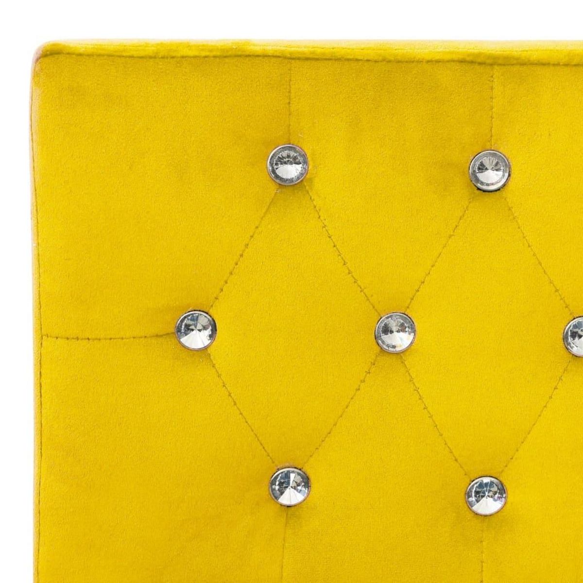 VIDAXL Banc 110 cm Jaune moutarde Velours