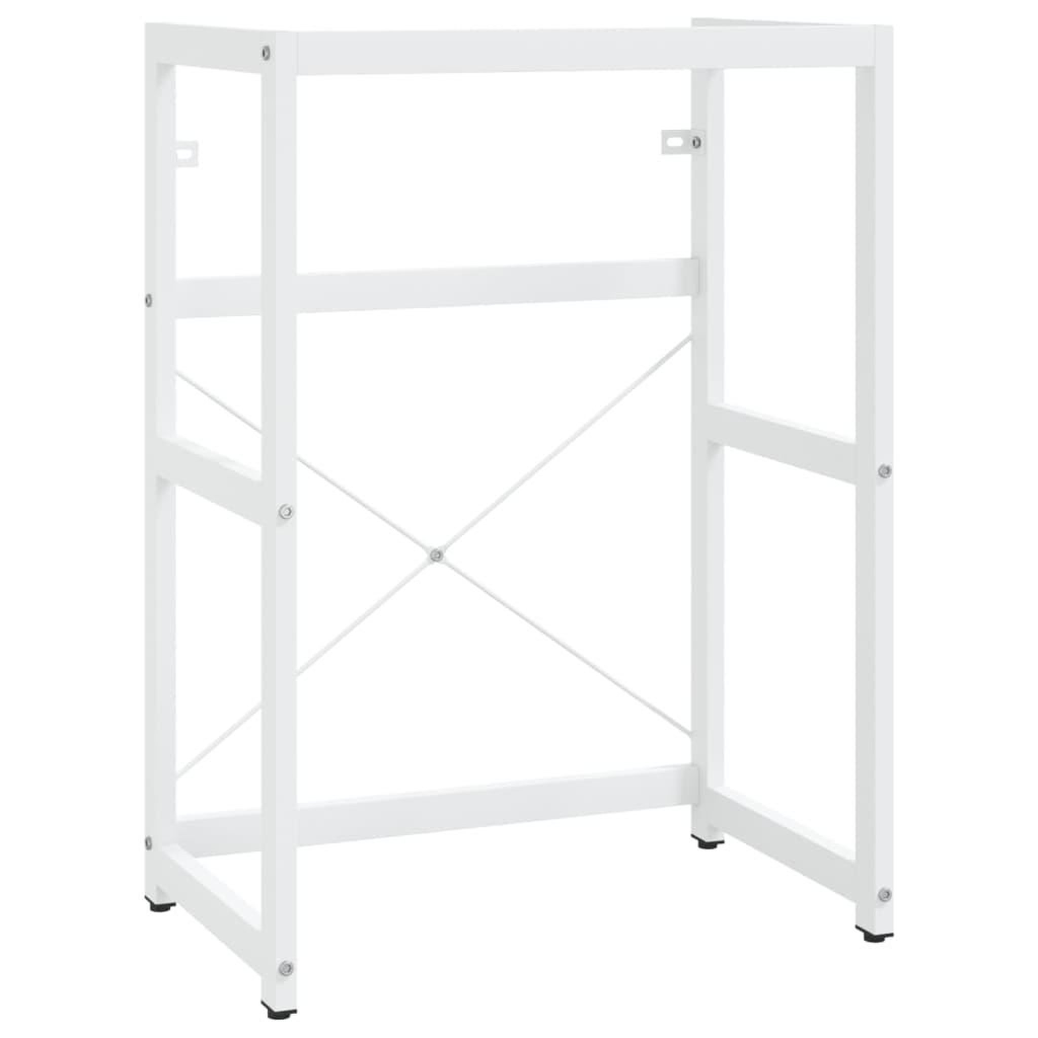 Voir la diapositive 2 : VIDAXL Cadre de lavabo de salle de bain Blanc 59x38x83 cm Fer