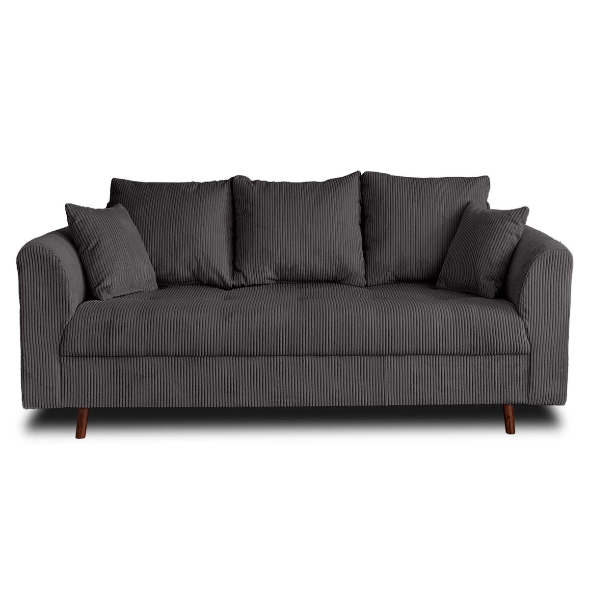 LISA DESIGN Rune - canapé 3 places - en velours côtelé