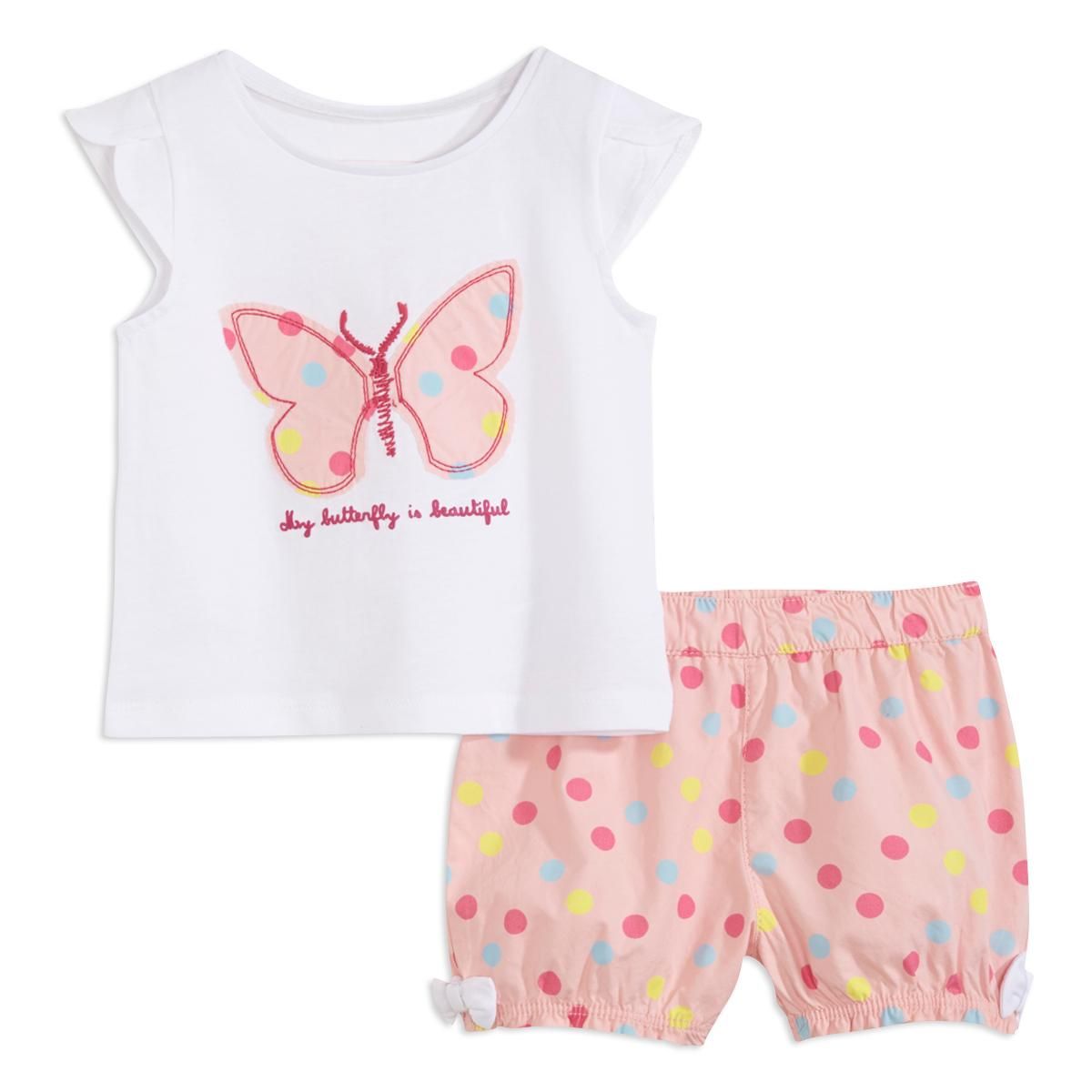IN EXTENSO Ensemble tee-shirt manches courtes + short bébé