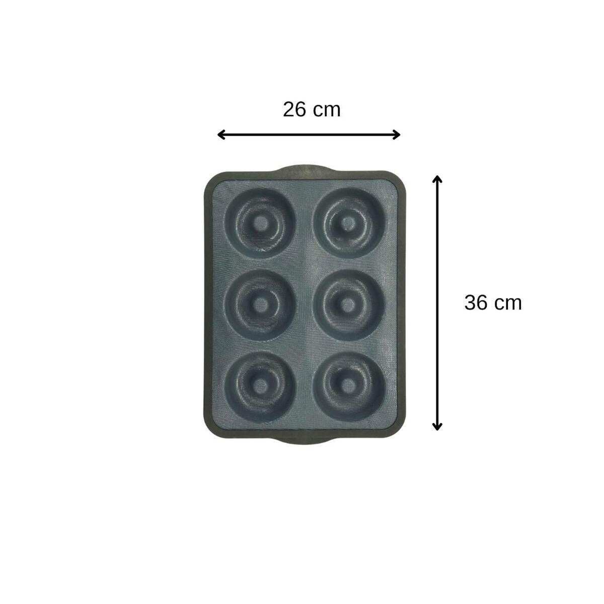 ZENKER Lot avec 1 Moule 6 donuts en fibre de verre, 1 spatule Zenker et 2 bols à mixer en inox Fackelmann
