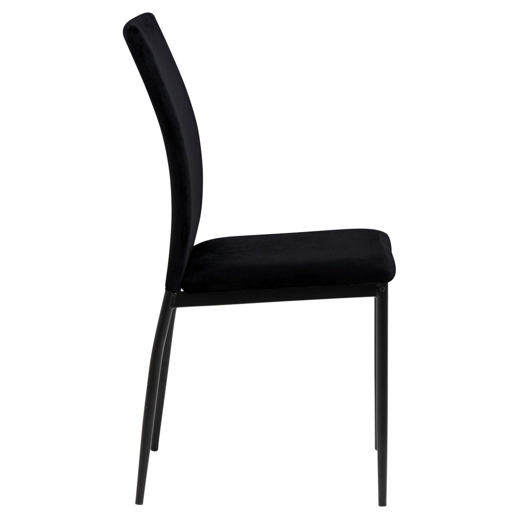 Voir la diapositive 4 : TOILINUX Lot de 4 chaises de salle à manger tissu dublin midena - noir